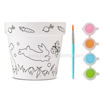 Easter ceramic flowerpot